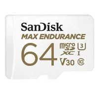 SanDisk 64 GB Max Endurance microSDHC Class 10 / UHS-3 Flash Memory Card with Adapter