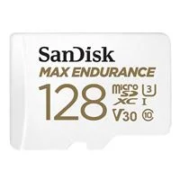 SanDisk 128 GB Max Endurance microSDHC Class 10 / UHS-3 Flash Memory Card with Adapter