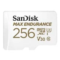SanDisk 256 GB Max Endurance microSDHC Class 10 / UHS-3 Flash Memory Card with Adapter