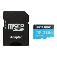 Micro Center 256GB Performance microSDXC Class 10 / UHS-3 Flash Memory Card with Adapter