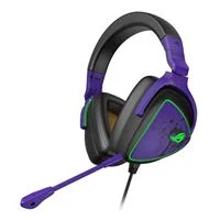 ASUS ROG Delta S EVA Edition Gaming Headset (AI Noise-Canceling Mic, Hi-Res ESS 9281 Quad DAC, RGB Lighting, Lightweight, MQA tech, USB-C, For PC, Mac, PS4, PS5, Switch and Mobile Devices - Evangelion Themed