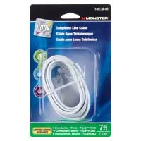 Just Hook It Up RJ-11 Male to RJ-11 Male Modular Telephone Line Cable 7 ft. - White