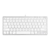 MacAlly Mini USB C Keyboard - Plug & Play Compact Keyboard for Mac, Windows, iPad, Android with USB C Port - 78 Scissor Switch Keycaps & 13 Shortcut Keys - Convenient & Small USB Type C Keyboard