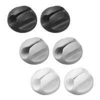 D-Line Cable Bases (6pack) - Black/White/Gray