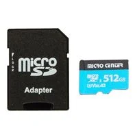 Micro Center Performance 512GB microSDXC Card UHS-I Flash Memory Card Class 10 U3 V30 A2 Micro SD Card with Adapter