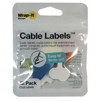 Wrap-It Cable Labels 12 pack Oval - Multicolor