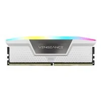 Corsair Vengeance RGB 32GB (2 x 16GB) DDR5-5600 PC5-44800 CL36 Dual Channel Desktop Memory Kit CMH32GX5M2B5600C36WK - White