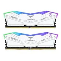 TeamGroup T-Force Delta RGB 32GB (2 x 16GB) DDR5-7200 PC5-57600 CL34 Dual Channel Desktop Memory Kit FF4D532G7200HC34ADC01 - White