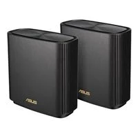ASUS ZenWiFi - AX7800 WiFi 6 Triple-Band AiMesh Whole Home Wireless System - Black (2-Pack)