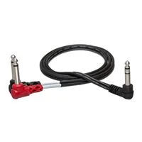 Hosa Technology Stereo 1/4&quot; Angled Male to 2 Mono 1/4&quot; Angled Male Insert Y-Cable - 3.3 f.