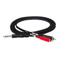 Hosa Technology Stereo 1/4&quot; Male to 2 RCA Male Y-Cable - 3.3 ft.