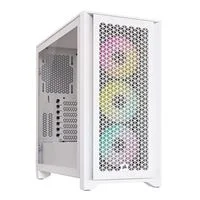 Corsair iCUE 4000D RGB AIRFLOW Tempered Glass ATX Mid-Tower Computer Case - White