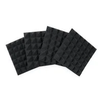 Gator Frameworks 12&quot; x 12&quot; Thick Acoustic Foam Pyramid Panels 4 Pack - Charcoal Color