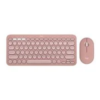 Logitech K380 + M350 Wireless Keyboard and Mouse Combo - Slim Portable Design (Rose)
