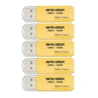 Micro Center 128GB SuperSpeed USB 3.1 (Gen 1) Flash Drive - Yellow (5 Pack)