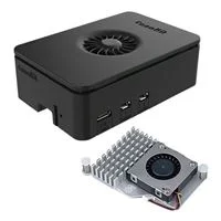 CanaKit Pi 5 Case for Raspberry Pi 5 with Active Cooler - Black