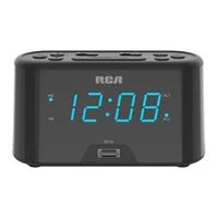 RCA Digital Clock Radio with Dual Wake and USB Charging