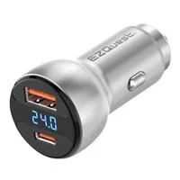 EZQuest Inc. UltimatePower USB-C 66W Car Charger Dual Port with Display