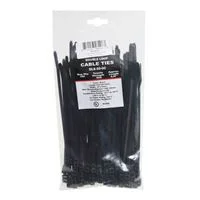 Cable Ties Unlimited 8&quot; 50lb Double Loop Cable Ties 100/bag - Black