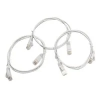 PPA 3 Ft. Cat 6 Thin Ethernet Cable - White (3 Pack)