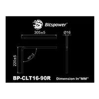 Bitspower Pre-bent 90 Degree 16mm Rigid Tubing - Clear, 4 Piece