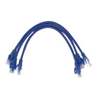 PPA 1 Ft. CAT 6 Snaggless Ethernet Cable 3 Pack - Blue
