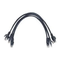 PPA 1 Ft. CAT 6 Snagless Ethernet Cable 3 Pack - Black
