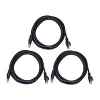 PPA 7 Ft. CAT 6 Snagless Ethernet Cable 3 Pack - Black
