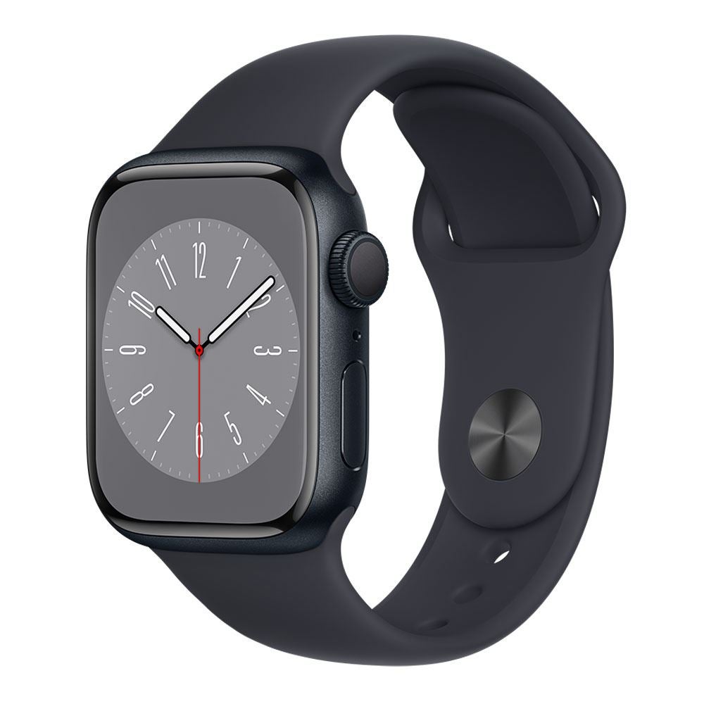 Apple Watch Series 8 GPS 41mm Aluminum Case with Sport Band - Midnight -  Micro Center